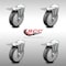 Service Caster 5 Inch SS Thermoplastic Rubber Swivel Bolt Hole Caster Set with Total Lock Brake SCC-SSBHTTL20S514-TPRB-4 - alternate 5